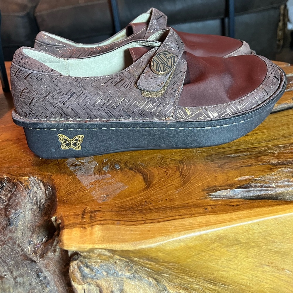 Alegria Dena Monk Strap Clogs EU 37 (US 7–7.5) Leather & Neoprene Shoes